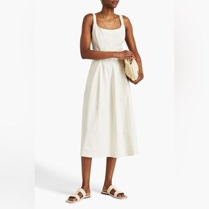 VINCE NEW Cotton-blend twill midi dress